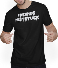Produktbild von T-Shirt mit Mann Freches Miststück Gothic Dark Wave Batcave Spruch Mädchen