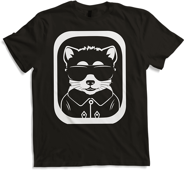 Produktbild von T-Shirt Frettchen trägt Sonnenbrille coole Frettchen