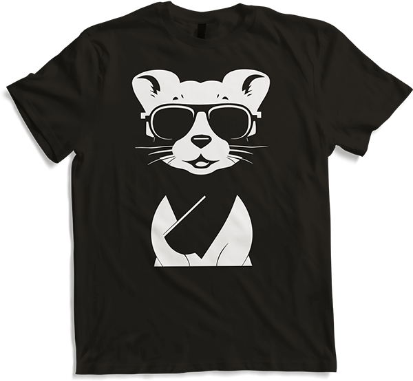 Produktbild von T-Shirt Frettchen trägt Sonnenbrille coole Frettchen