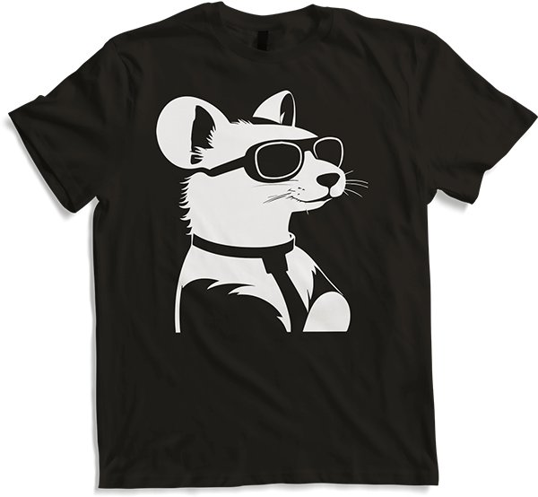 Produktbild von T-Shirt Frettchen trägt Sonnenbrille coole Frettchen