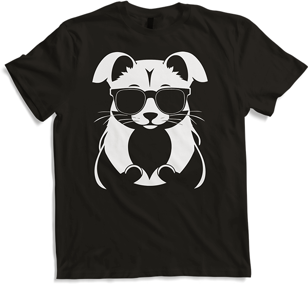 Produktbild von T-Shirt Frettchen trägt Sonnenbrille coole Frettchen