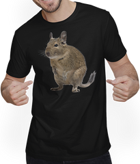 Produktbild von T-Shirt mit Mann Funny Degu | Octodon Degus Zubehör Degu Spruch