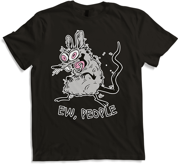 Produktbild von T-Shirt Funny Ew People Rat Crazy Fancy Rat Spruch Haustier Ratte