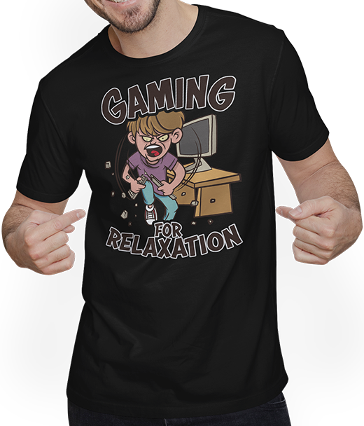 Produktbild von T-Shirt mit Mann Gaming zur Entspannung Nerd Gamer Boy Spruch Computerspiele