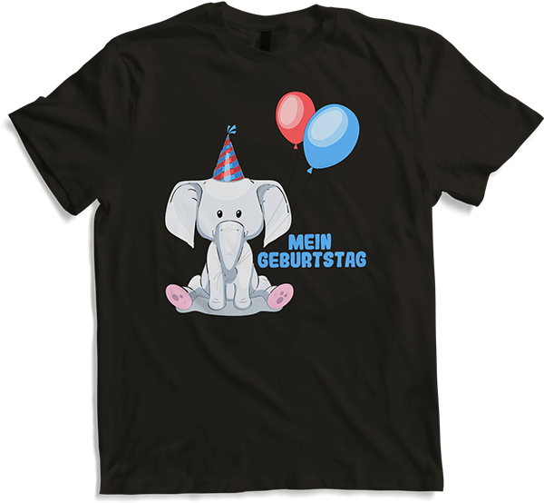 Produktbild von T-Shirt Geburtstag Elefant Herz Luftballon Junge Mädchen Birthday