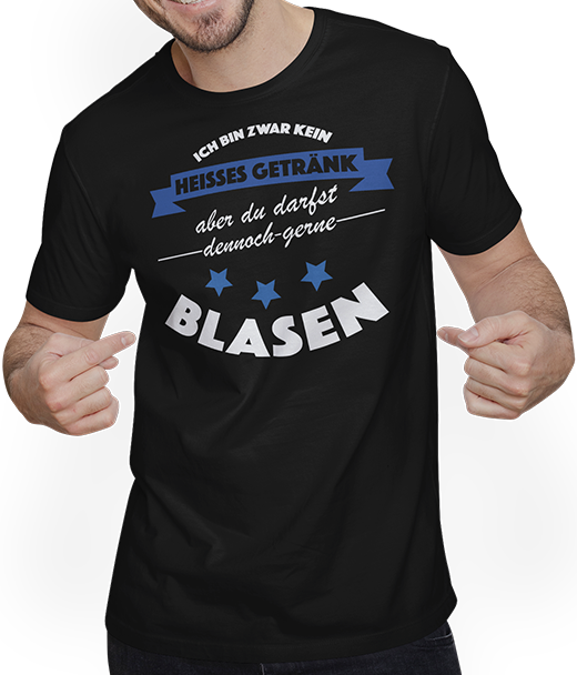 Produktbild von T-Shirt mit Mann Gerne Blasen Versauter Sexwitz Anmachspruch Anmach Sprüche