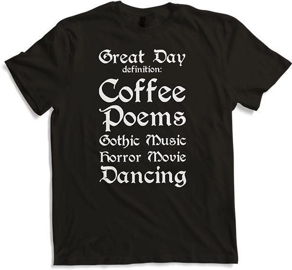 Produktbild von T-Shirt Goth Gedicht Horror Film Gothic Spruch Dark Wave Batcave Frauen