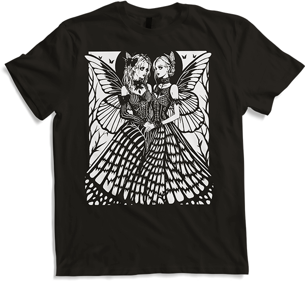 Produktbild von T-Shirt Gothic Grunge Fairycore Ästhetik mit Skelettfee