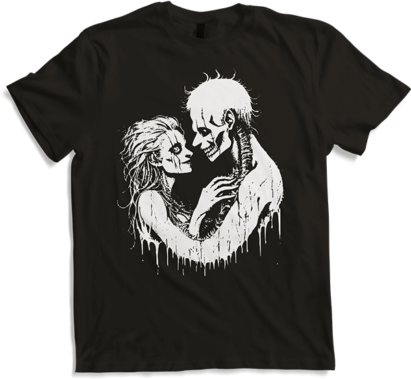 Produktbild von T-Shirt Grindcore Okult Horror Couple Art Death Metal Thrash Metall