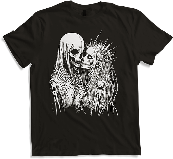 Produktbild von T-Shirt Grindcore Okult Horror Couple Art Death Metal Thrash Metall