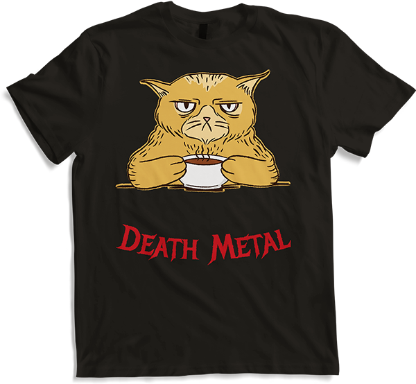 Produktbild von T-Shirt Grindcore Spruch Horror Katze Metalhead Heavy Metal