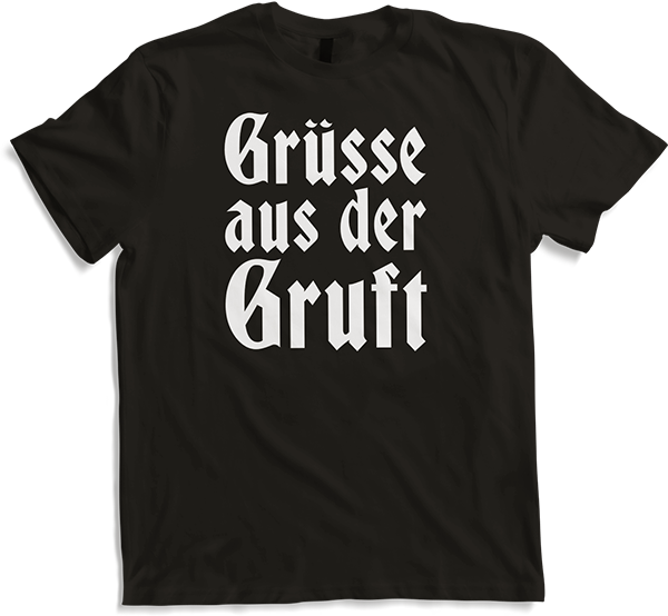 Produktbild von T-Shirt Grüße aus der Gruft Gothic Dark Wave Batcave Goth Spruch