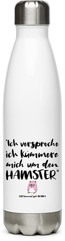 Produktbild von Edelstahlflasche Hamster | Genervte Eltern | Lustiger Spruch | Nager | Mama