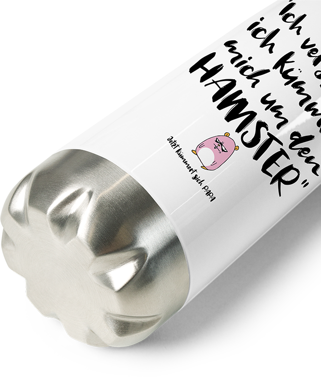 Produktbild vom Boden der Thermoflasche Hamster | Genervte Eltern | Lustiger Spruch | Nager | Vater