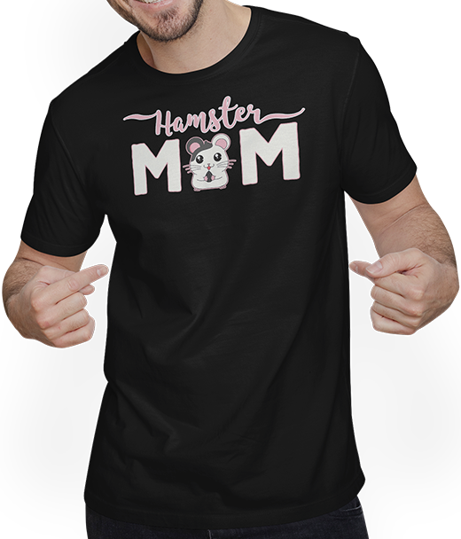 Produktbild von T-Shirt mit Mann Hamster MUM | Lustiger süßer Zwerghamster & goldener Hamster