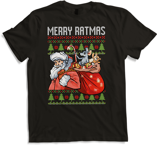 Produktbild von T-Shirt Hässliche Weihnachten für Rattenbesitzer Lustige ausgefallene Ratmas