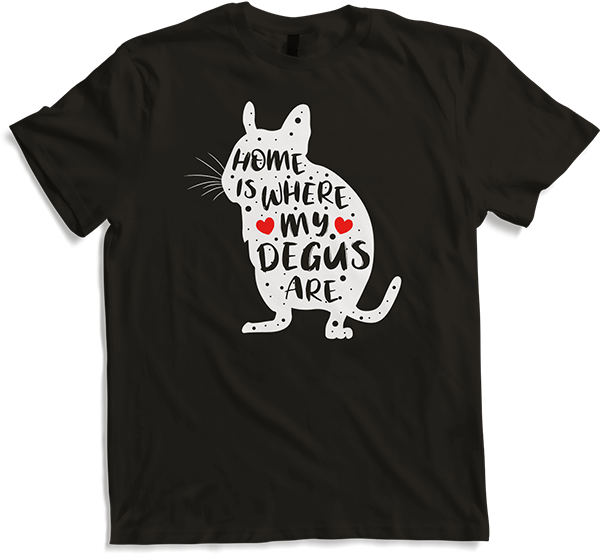 Produktbild von T-Shirt Home Is Where My Degus Are | Lustiger Degu Spruch | Geschenk