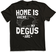 Produktbild von T-Shirt Home Is Where My Degus Are | Lustiger Degu Spruch | Octodon