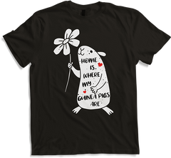 Produktbild von T-Shirt Home Is Where My Guinea Pigs Are Funny Meerschweinchen Spruch