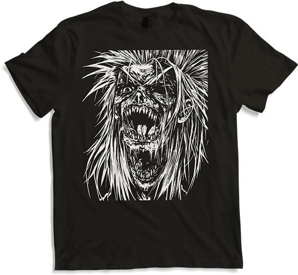 Produktbild von T-Shirt Horror Fan Totenkopf mit Mohawk Crazy Punkrocker Punk