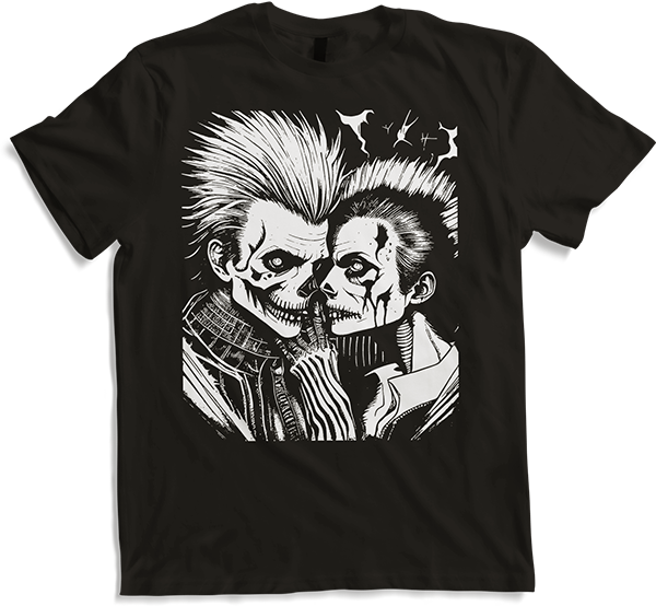 Produktbild von T-Shirt Horror Punk Couple Art Okult Death Metal Rockabilly