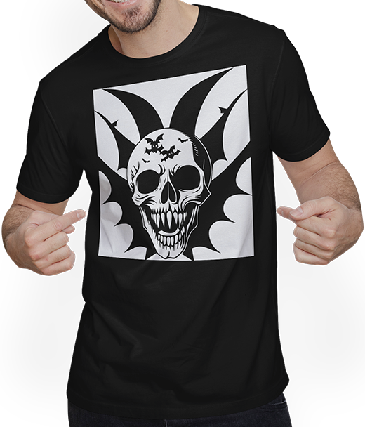 Produktbild von T-Shirt mit Mann Horror Skull Skull Art Skull Gothic Heavy Metal