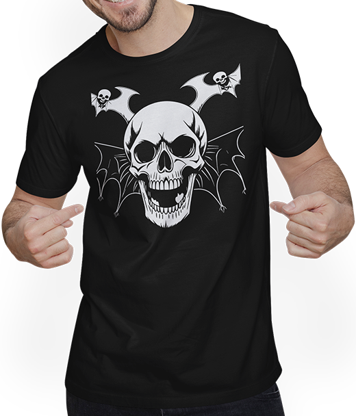 Produktbild von T-Shirt mit Mann Horror Skull Skull Art Skull Gothic Heavy Metal