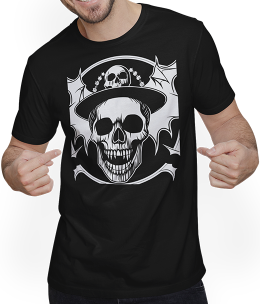 Produktbild von T-Shirt mit Mann Horror Skull Skull Art Skull Gothic Heavy Metal