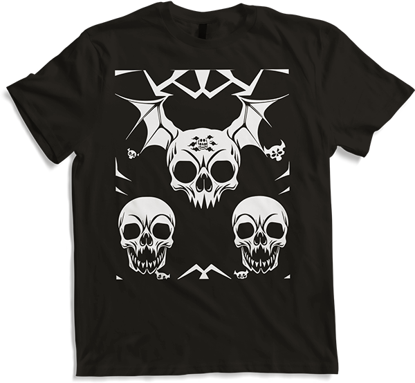 Produktbild von T-Shirt Horror Skull Skull Art Skull Gothic Heavy Metal