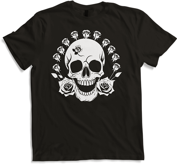 Produktbild von T-Shirt Horror Skull Totenkopf Kunst Totenkopf Gothic Heavy Metal