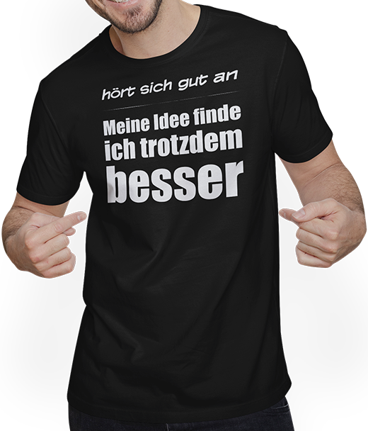 Produktbild von T-Shirt mit Mann Hört sich gut an Lustiger frecher Mädchen Spruch Teenager