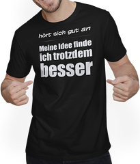 Produktbild von T-Shirt mit Mann Hört sich gut an Lustiger frecher Mädchen Spruch Teenager