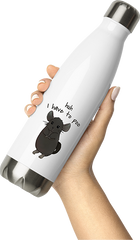 Produktbild von Thermosflasche von Hand gehalten Huh I Have To Poo Funny Chinchilla Spruch