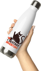 Produktbild von Thermosflasche von Hand gehalten I Destroy Inventory Sarkastischer Katzenspruch Frauen Katzen