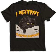 Produktbild von T-Shirt I Destroy Sleep Routines Katzenmama Lustiger Katzenspruch