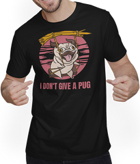 Produktbild von T-Shirt mit Mann I Don't Give a Pug Swinging Dog Vintage Lustiger Mops Spruch