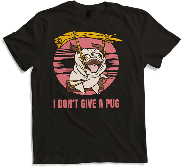 Produktbild von T-Shirt I Don't Give a Pug Swinging Dog Vintage Lustiger Mops Spruch