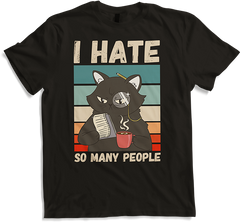 Produktbild von T-Shirt I Hate So Many People Misanthropische sarkastische Katze Spruch