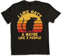 Produktbild von T-Shirt I Like Rats And Maybe Like 3 People Farbratten Spruch Ratten