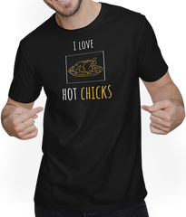 Produktbild von T-Shirt mit Mann I Love Hot Chicks | Lustiger Hühnerspruch | Food & BBQ Chef