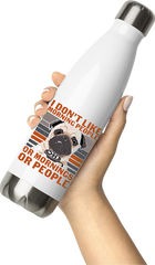 Produktbild von Thermosflasche von Hand gehalten I don't like morning people | sarkastischer Spruch | Mops Kaffee