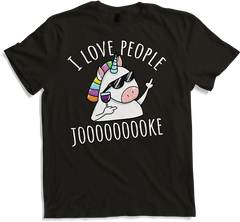 Produktbild von T-Shirt I love people - Joke | Evil Misanthrope Einhorn | Sarkasmus