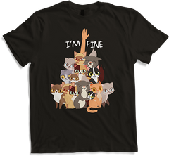 Produktbild von T-Shirt I'm fine | Funny Cat Spruch | Lot of Cats Fun | Meow Cat