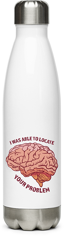 Produktbild von Edelstahlflasche I was able to locate Brain Sarkastic Cheeky Sassy Spruch