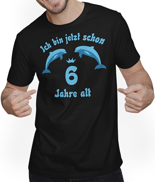 Produktbild von T-Shirt mit Mann Ich bin jetzt schon 6 Jahre alt
