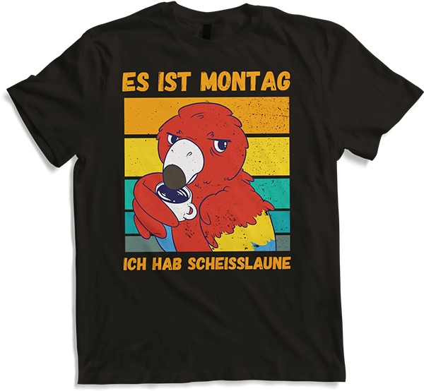 Produktbild von T-Shirt Ich hab Scheißlaune Sarkastische Freche Sprüche Papagei