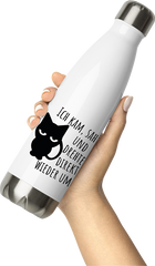 Produktbild von Thermosflasche von Hand gehalten Ich kam sah und drehte direkt wieder um Katzen Spruch Kater