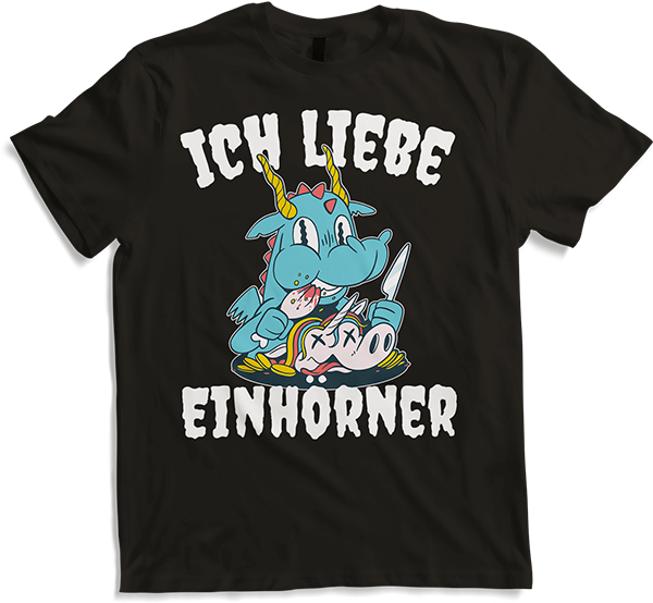 Produktbild von T-Shirt Ich liebe Einhörner Sarkastisch Frecher Einhorn Spruch