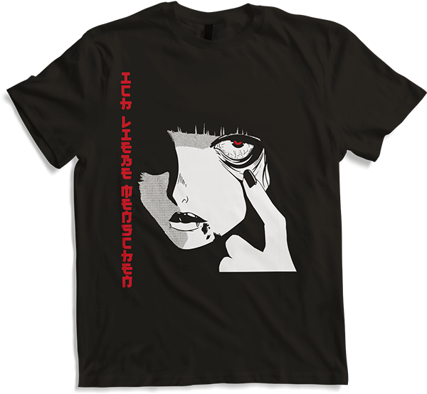 Produktbild von T-Shirt Ich liebe Menschen Anime Manga Gothic Sarkastischer Spruch