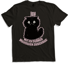 Produktbild von T-Shirt Ich, wie ich dummen Menschen zuschaue Freche Katzen Sprüche